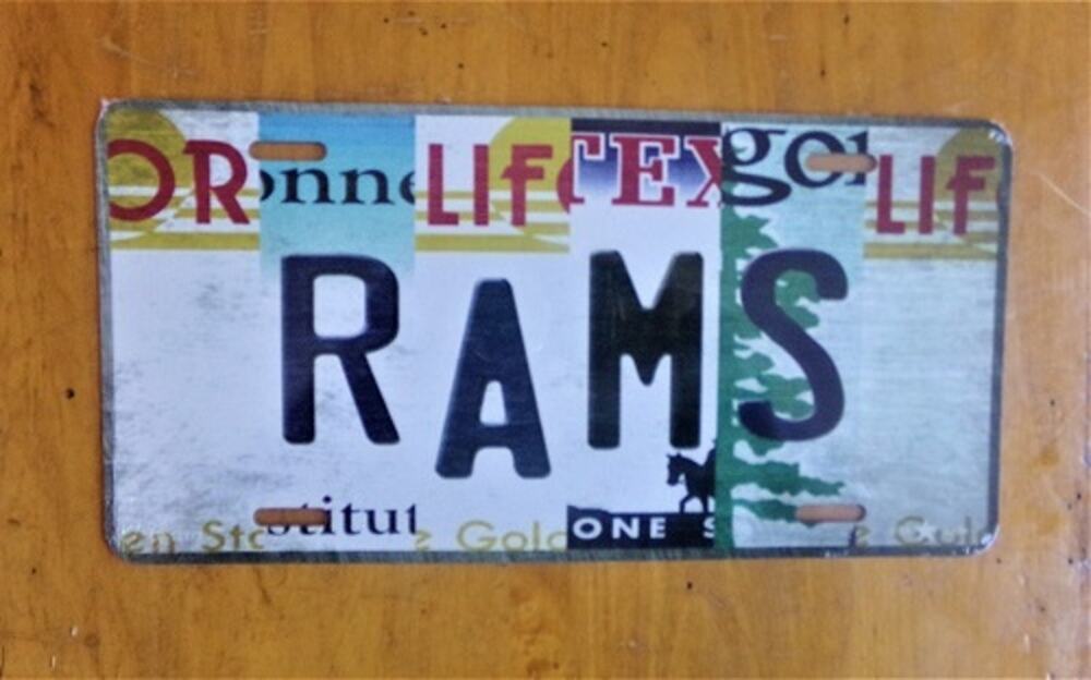 NFL Los Angeles Rams License Plate Football Rams Metal Auto Sign